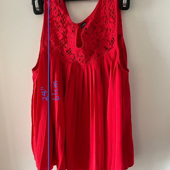 Shein Red Sleeveless Top - Picture 4 of 5